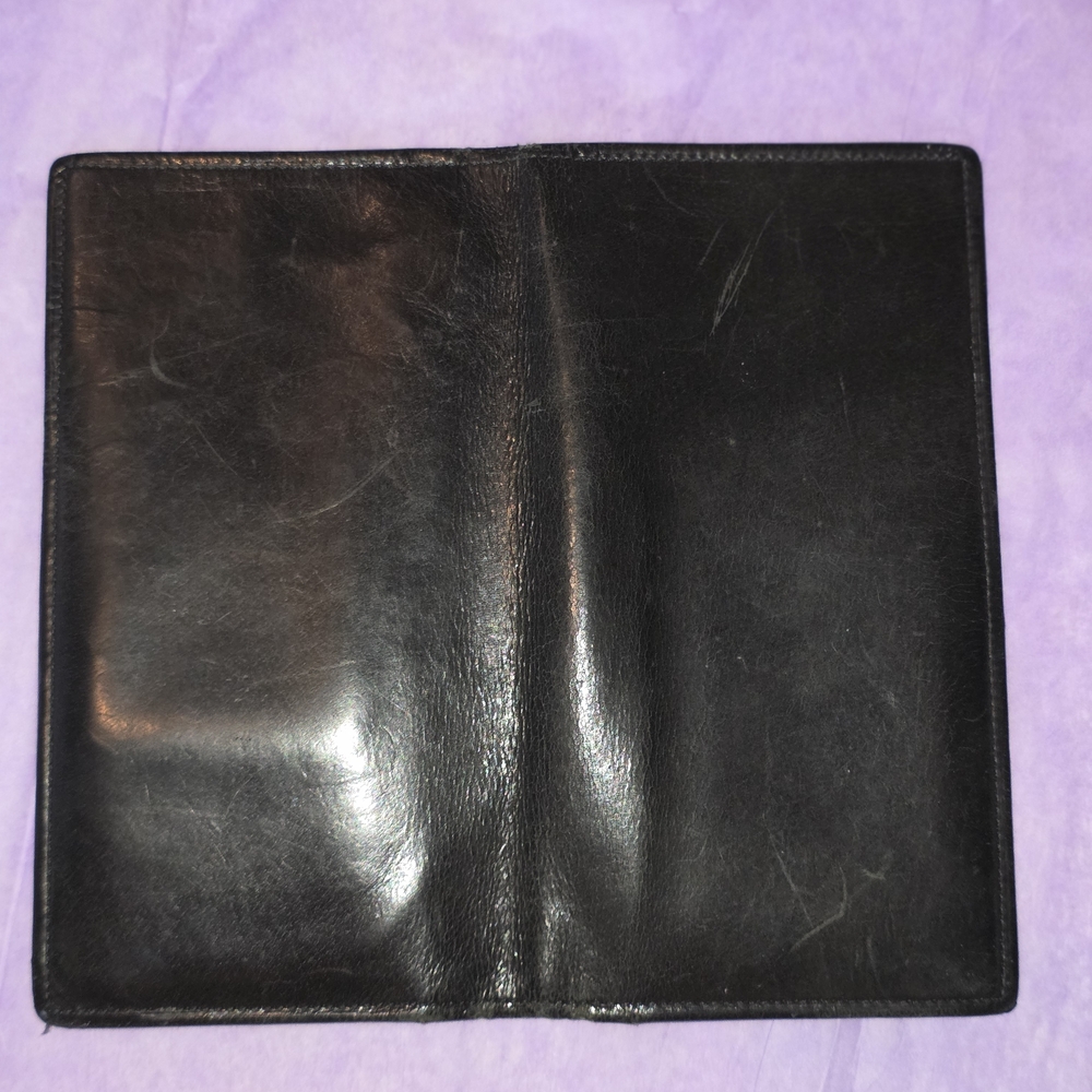 Vintage Classic COACH Checkbook, Credit Card Black Leather Wallet - Picture 7 of 14